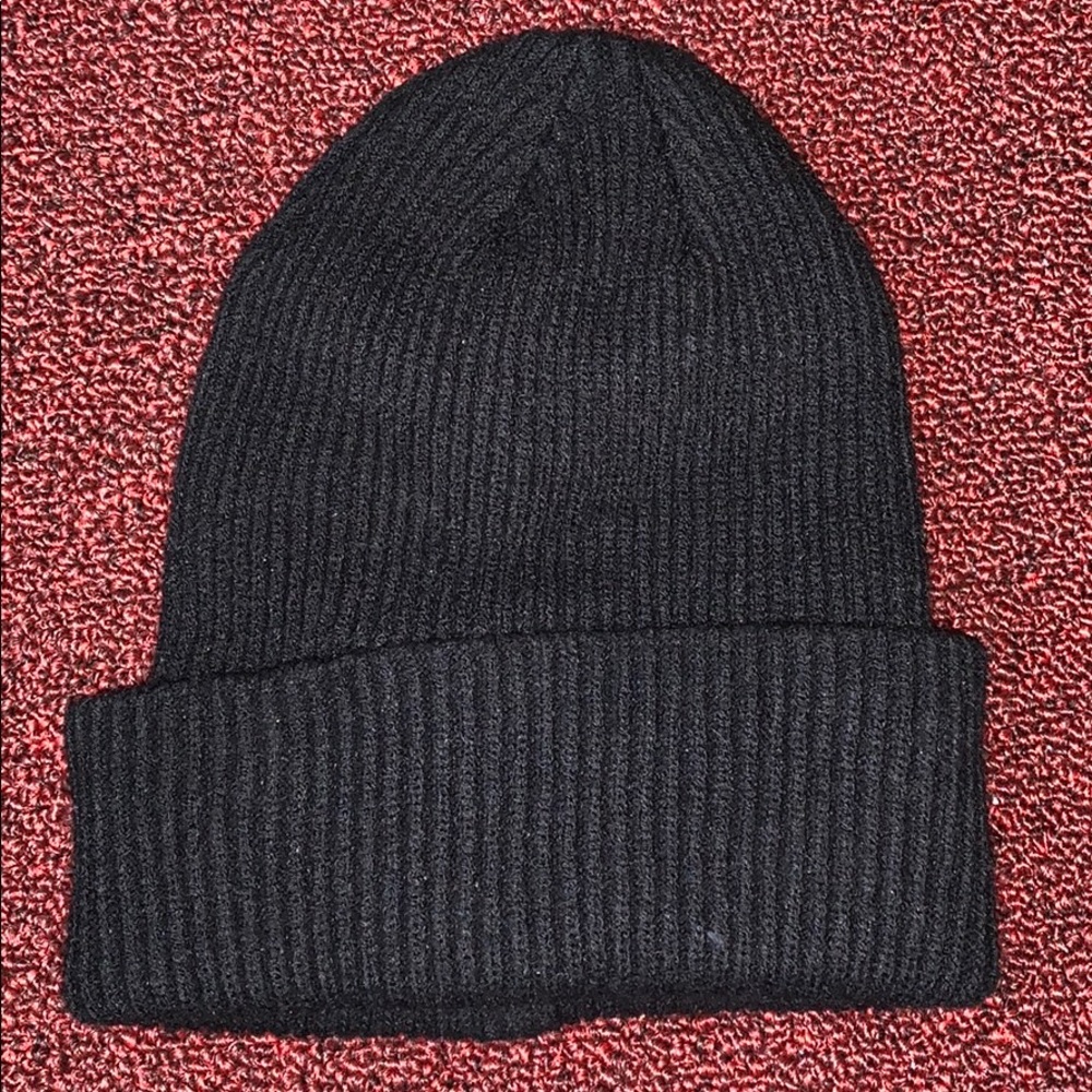 black beanie hat
